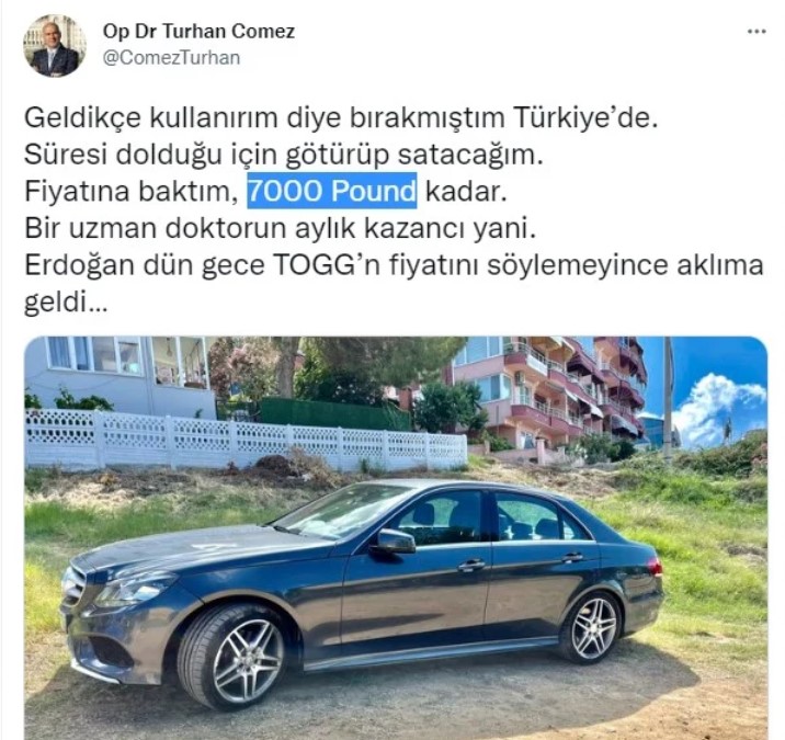 turhan comez in mercedesinin fiyati isyan ettirdi